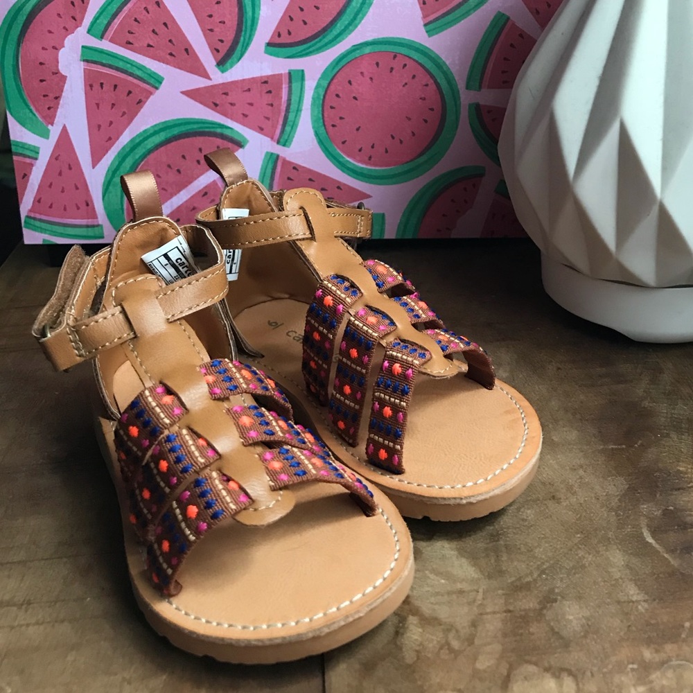 Carters girls boho style velcro sandal
